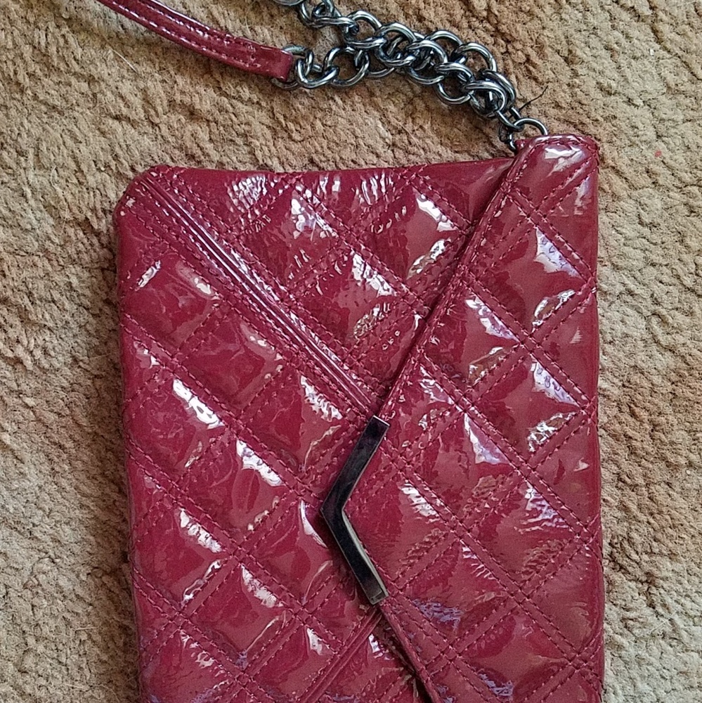 Shiny Dark Red Clutch